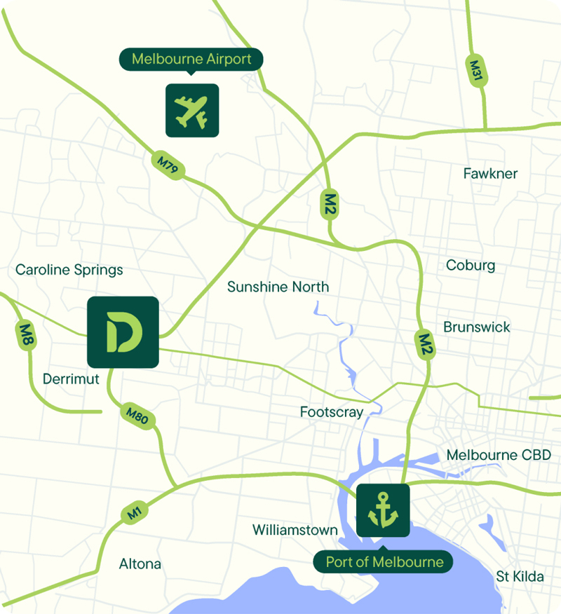 Situated on the Western Ring Road and Ballarat Road Junction, Deer Park Estate gives you a direct line to the city’s major industrial transport hubs.