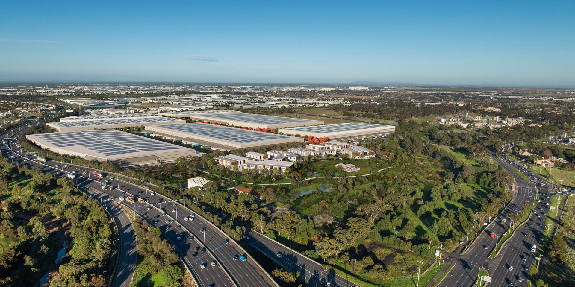Deer Park Estate presents a forward-thinking industrial estate with the opportunity to accommodate up to 340,000sqm of prime warehousing space