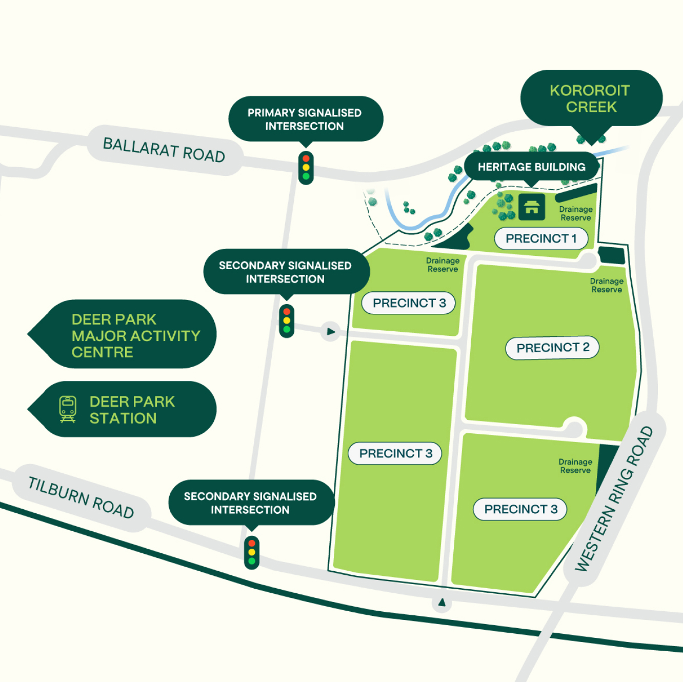 Deer Park Estate’s flexible precinct design can accommodate a wide range of size, scale and usage requirements, ensuring the ultimate fit-for-purpose format